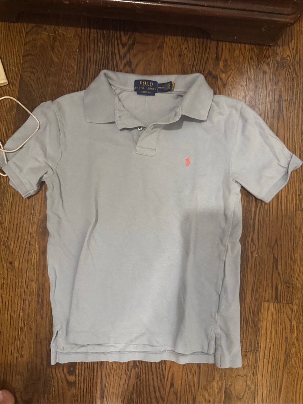 Polo by Ralph Lauren Light Blue Short-Sleeve Polo with Pink Pony